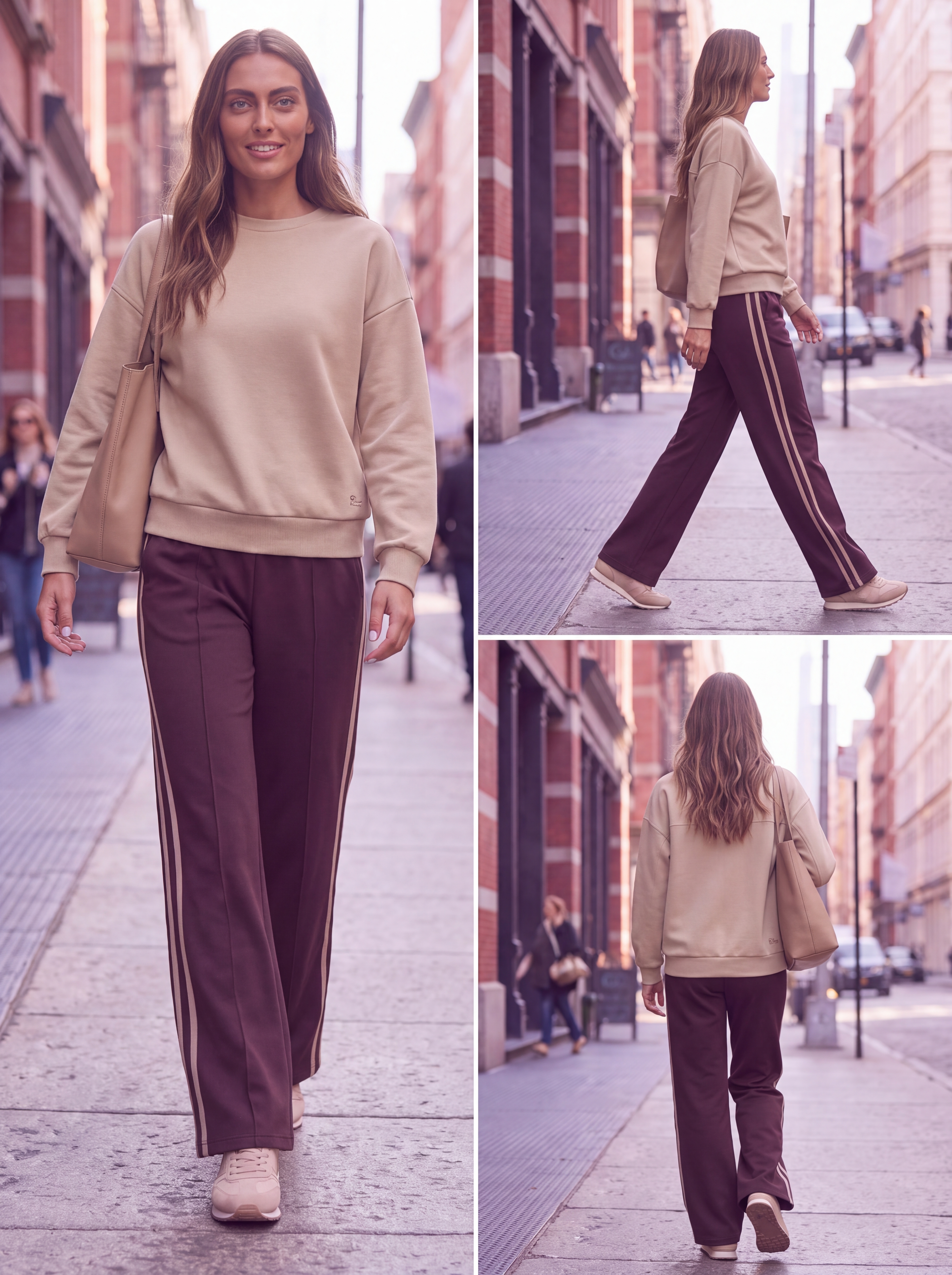 Dámska mikina BROADWAY NYC FASHION SCUBA - WARM SAND Piesková béžová s.WEAR 5